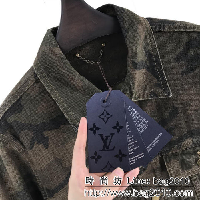 LV路易威登 2018ss 限量迷彩系列 暗紋提花迷彩 牛仔外套 ydi1069
